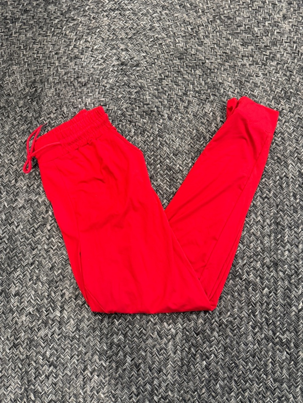 Bright Red Women's Drawstring Track Joggers